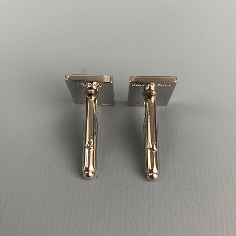 FENDI Blue Orange Metal Cuff Links