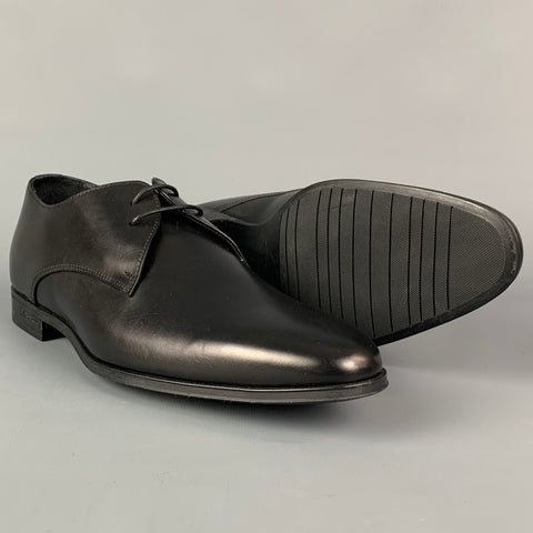 PAUL SMITH Size 7 Black Leather Lace Up Shoes