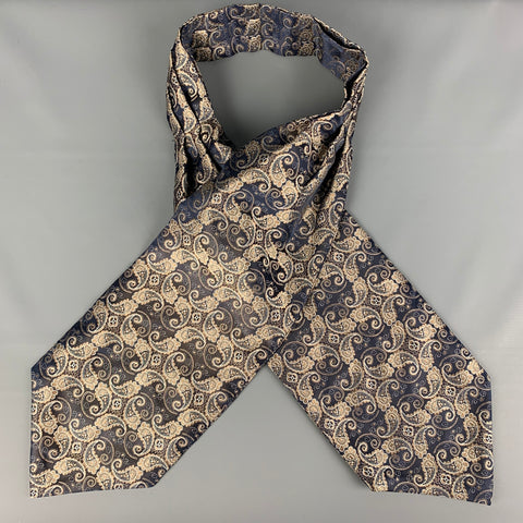 VINTAGE Marine Or Paisley Ascot