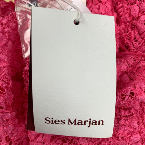 SIES MARJAN Size S Pink Cotton Blend Lace High Collar Dress Top