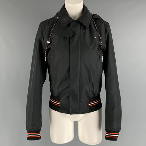 DIOR Size 34 Black Polyester Zip Up Jacket