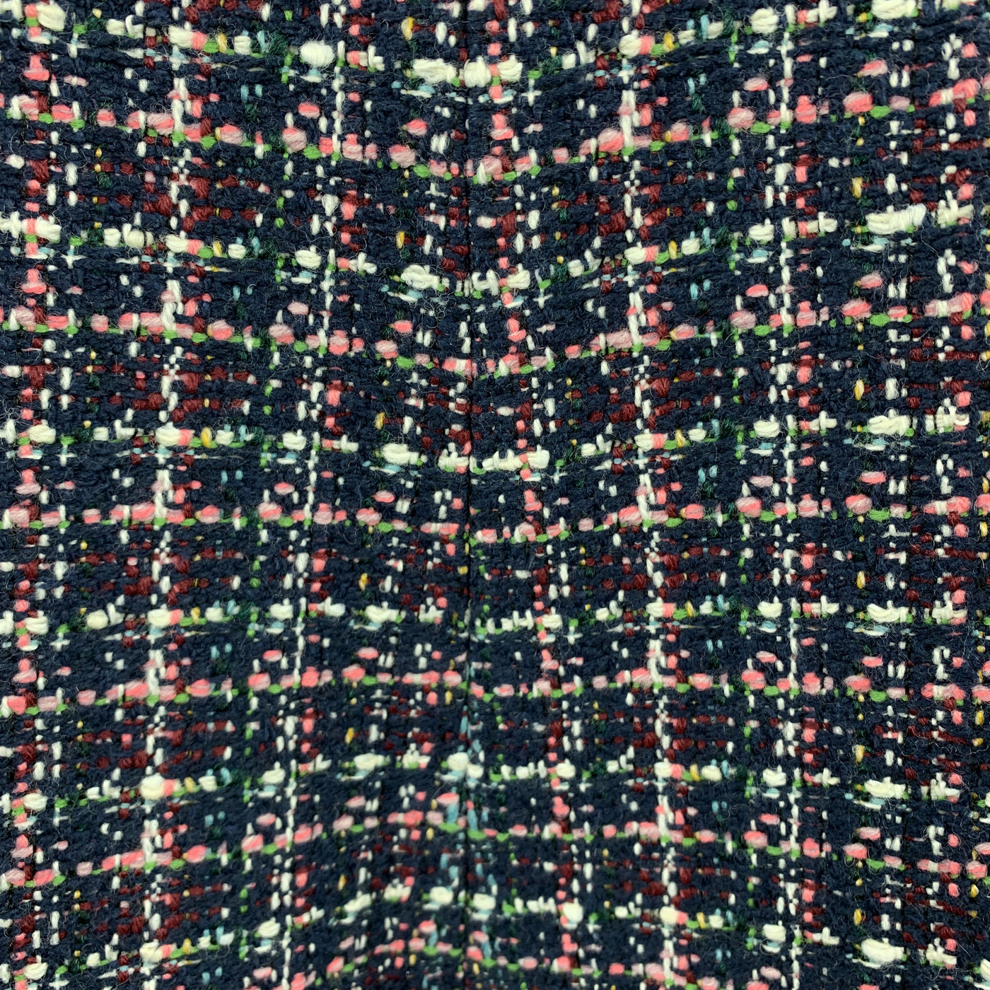 CHANEL FW 2013 Size 2 Navy Multi-Color Tweed High Collar A Line Skirt-Suit