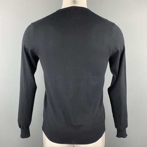 RALPH LAUREN Black Label Size S Black Cotton Crew-Neck Pullover