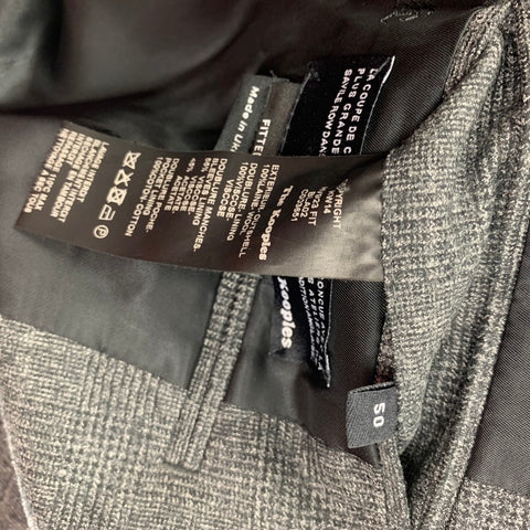 THE KOOPLES Size 40 Dark Gray Glenplaid Wool Peak Lapel Sport Coat
