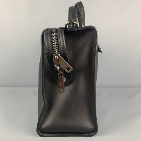 FENDI Black Leather 7VA400 Tote Briefcase Bag