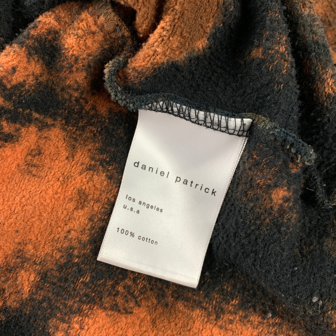DANIEL PATRICK Size M Black & Orange Tie Dye Cotton Sweatshirt