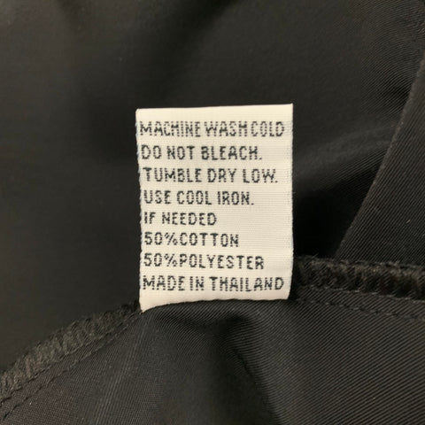 X CONCEPT Size S Black Cotton Polyester Asymmetrical Long Sleeve Shirt