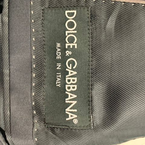 DOLCE &amp; GABBANA Taille 38 Manteau de sport à revers en laine noire mélangée