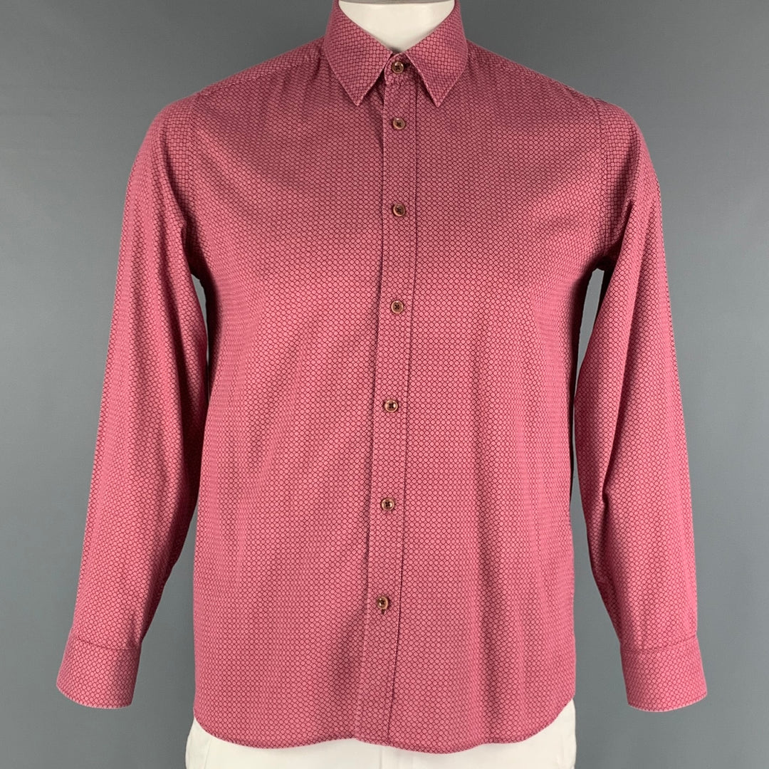 TED BAKER Size L Red Pink Dots Cotton Long Sleeve Shirt – Sui Generis  Designer Consignment