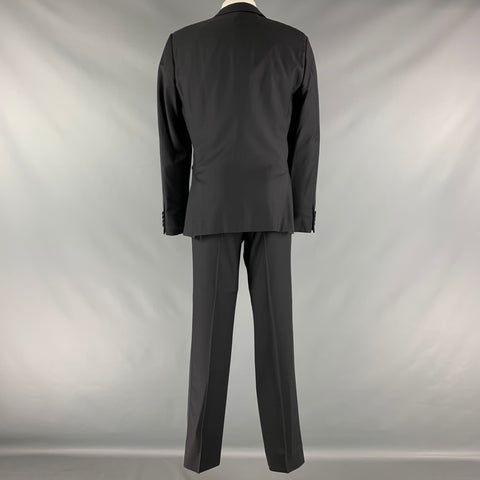 CALVIN KLEIN COLLECTION Taille 38 Smoking à revers en laine unie noire