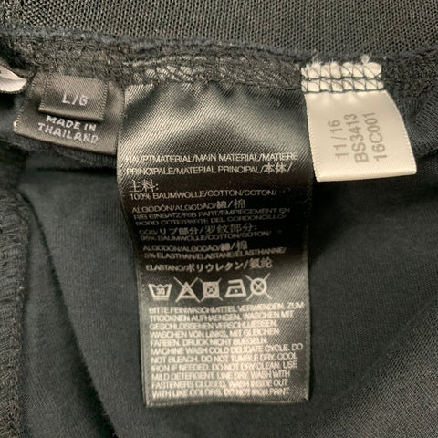 Y-3 Size L Black White Cotton Sweat Pants