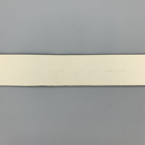 CALVIN KLEIN Size 32 Light Gray Leather Belt
