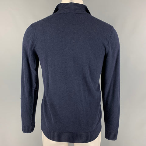 ARMANI COLLEZIONI Taille M Pull col en V en laine mélangée bleue