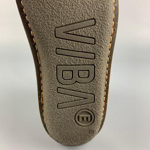 VIBA Botas Chelsea planas de cuero color canela talla 8