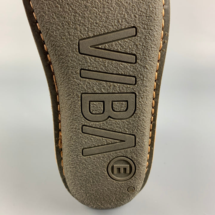 VIBA Botas Chelsea planas de cuero color canela talla 8