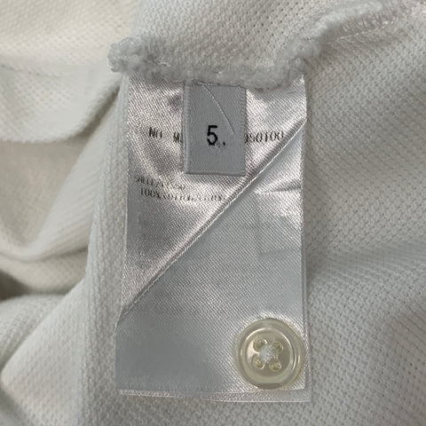 THOM BROWNE Size XL White Contrast Trim Cotton Short Sleeve T-shirt