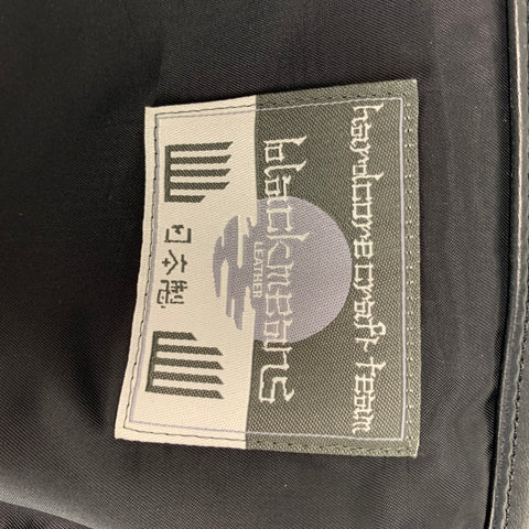 JOHN ELLIOTT Season Ten Size M Black White Leather Bomber Jacket