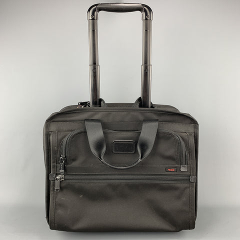 TUMI Black Nylon Canvas Roller Suitcase