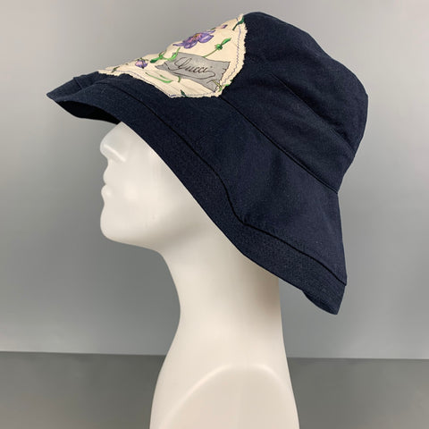 RESPOKE Size One Size Navy Multi-Color Aplique Canvas Hats