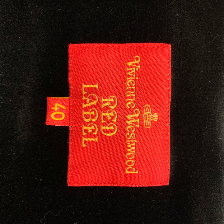 VIVIENNE WESTWOOD RED LABEL Size 4 Black Velvet Cotton Jacket