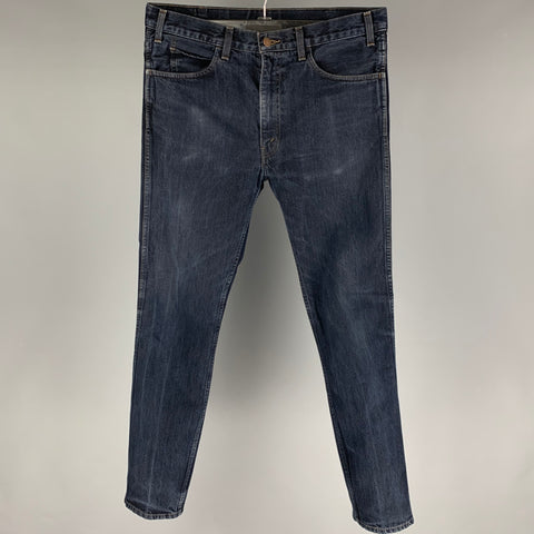 LEVI'S Size 33 Dark Blue Contrast Stitch Cotton Jeans