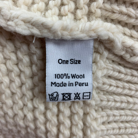 MR.MITTENS Size One Size Beige Wool Oversized Cardigan