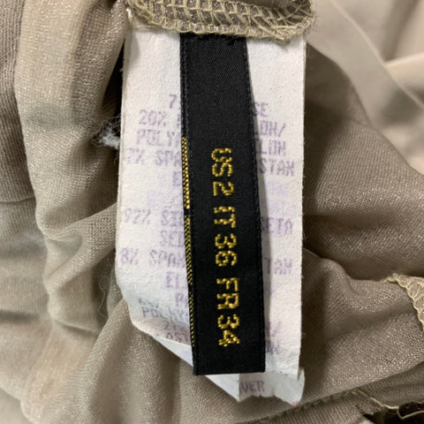 DONNA KARAN Size 2 Grey Viscose Blend Bustier Dress