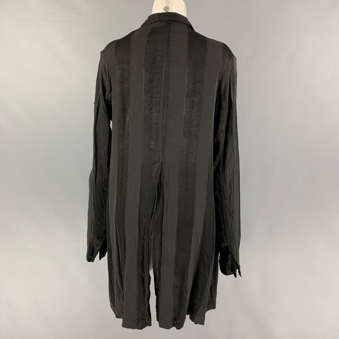RUNDHOLZ Size S Black Viscose Two Tone Coat