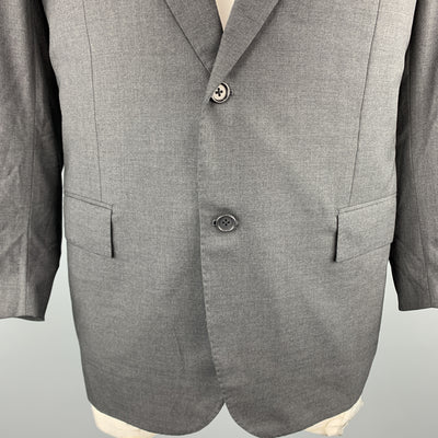 KITON Size 50 Charcoal Wool Notch Lapel Chest Regular Sport Coat Jacket