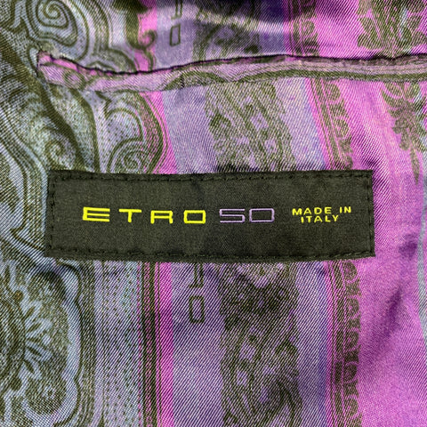 ETRO Size 40 Purple Corduroy Cotton Notch Lapel Sport Coat