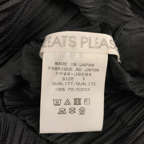 PLEATS PLEASE by ISSEY MIYAKE Size XL Black Polyester Pleated Long Skirt