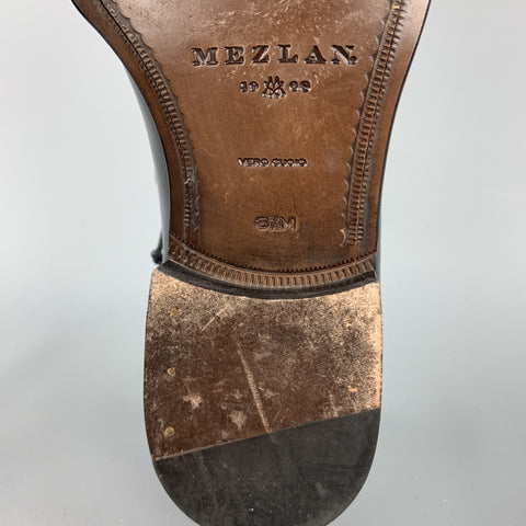 MEZLAN Size 8.5 Black & White Two Toned Leather Spectator Lace Up Shoes