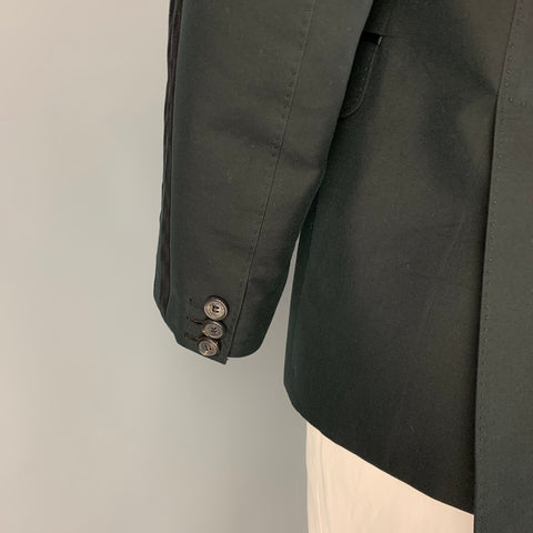 DSQUARED2 Size 42 Black Cotton Silk Peak Lapel Sport Coat