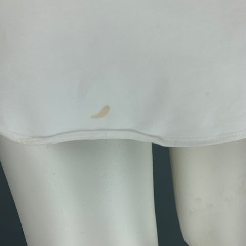 THOM BROWNE Size M White Solid Cotton Oxford Long Sleeve Shirt