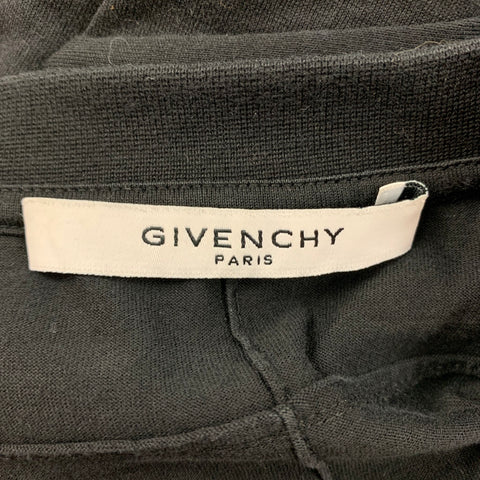 GIVENCHY SS 15 Size L Black White Floral Cotton Crew-Neck T-shirt