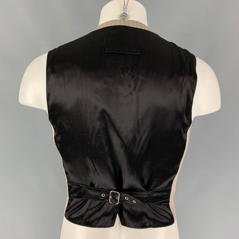 Vintage JEAN PAUL GAULTIER Size 40 Taupe Black White Stripe Vest