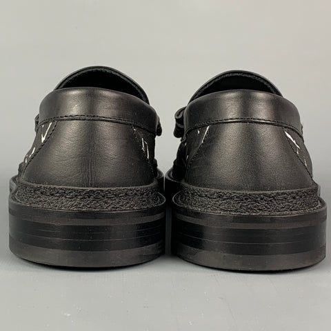 Colección JIMMY CHOO x Eric Haze seleccionada por Poggy Talla 7.5 Mocasines de algodón revestidos en blanco y negro