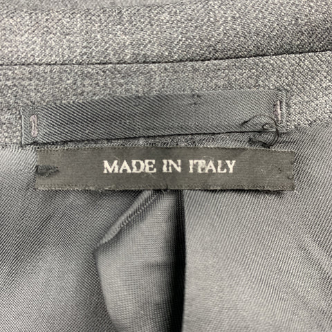 PRADA 40 Regular Gray Wool Notch Lapel Suit