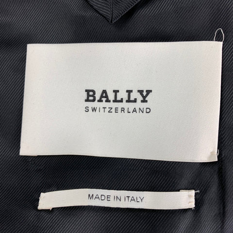 BALLY Size 42 Black Wool Silk Shawl Collar Sport Coat