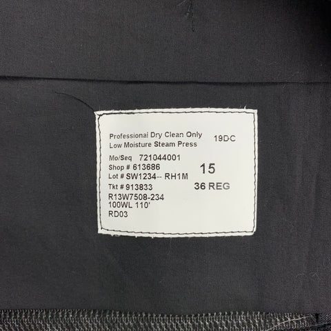 R13 Size M Charcoal Pinstripe Wool Shawl Collar Sport Coat