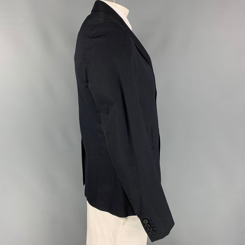 MARNI Size 44 Black Virgin Wool Notch Lapel Sport Coat