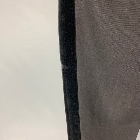 PRADA Size 32 Black Wool Tuxedo Dress Pants