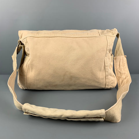 TRIPLE FIVE SOUL Beige Embroidered Canvas Cross Body Bag