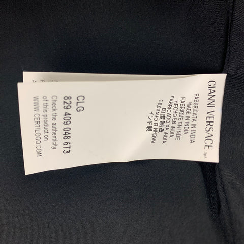 VERSUS de GIANNI VERSACE Talla 6 Vestido negro con cremallera y tachuelas