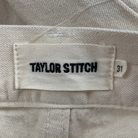 TAYLOR STITCH Size 31 Beige Cotton Jean Cut Casual Pants