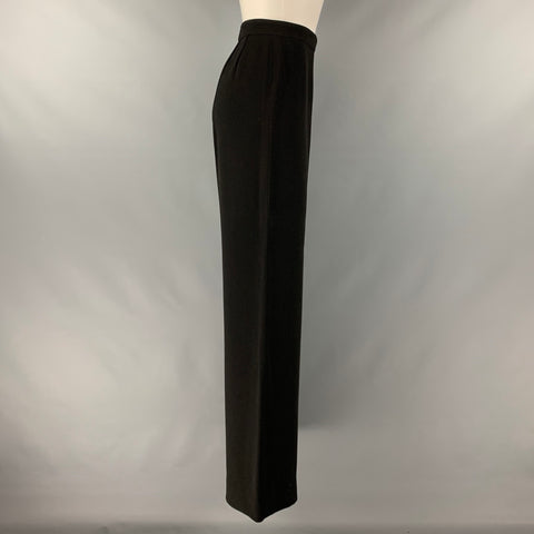 MAX MARA Pantalon habillé à jambe large en mélange de triacétate noir taille 4