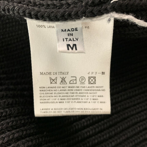 MARTIN MARGIELA Size M Black Knit Wool Zip Up Vest