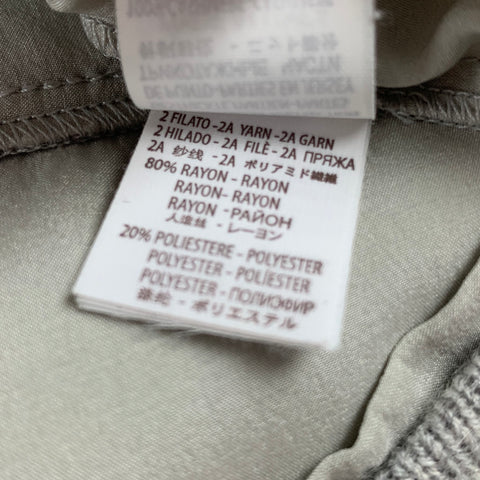 BRUNELLO CUCINELLI Taille M Blouse sans manches en rayonne grise mélangée avec strass