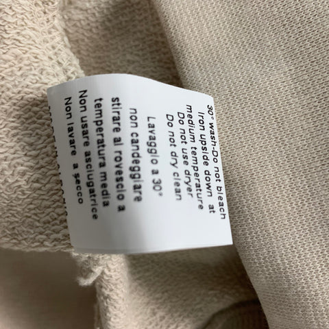 CATERPILLAR Size M Khaki Graphic Cotton Hoodie Sweatshirt