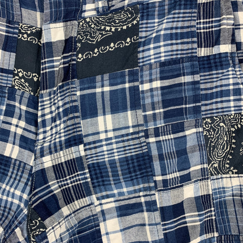POLO by RALPH LAUREN Size 29 Blue Patchwork Cotton Zip Fly Shorts